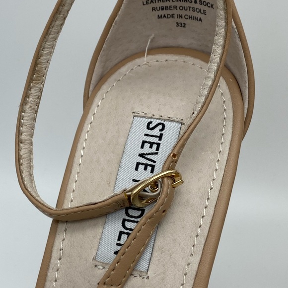 Steve Madden Stecy Nude Tan Beige Strappy Heels Size 10M - Picture 12 of 16
